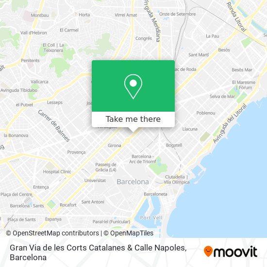 Gran Via de les Corts Catalanes & Calle Napoles map