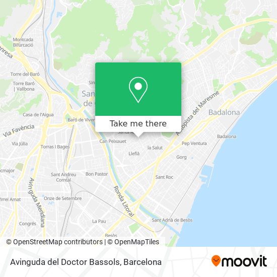 Avinguda del Doctor Bassols map