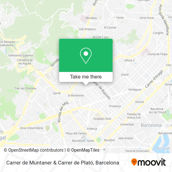 Carrer de Muntaner & Carrer de Plató map