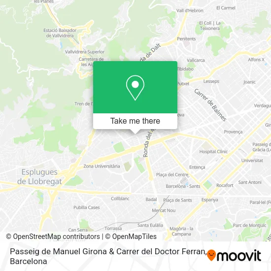 Passeig de Manuel Girona & Carrer del Doctor Ferran map