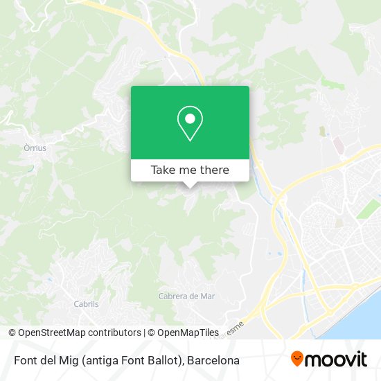Font del Mig (antiga Font Ballot) map
