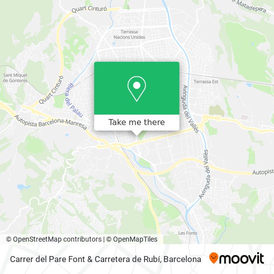 mapa Carrer del Pare Font & Carretera de Rubí