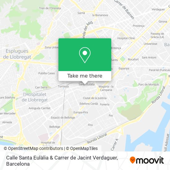 mapa Calle Santa Eulàlia & Carrer de Jacint Verdaguer