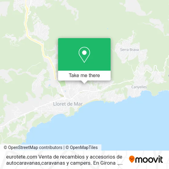 eurotete.com Venta de recambios y accesorios de autocaravanas,caravanas y campers. En Girona . map