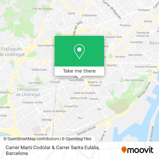 mapa Carrer Martí Codolar & Carrer Santa Eulàlia