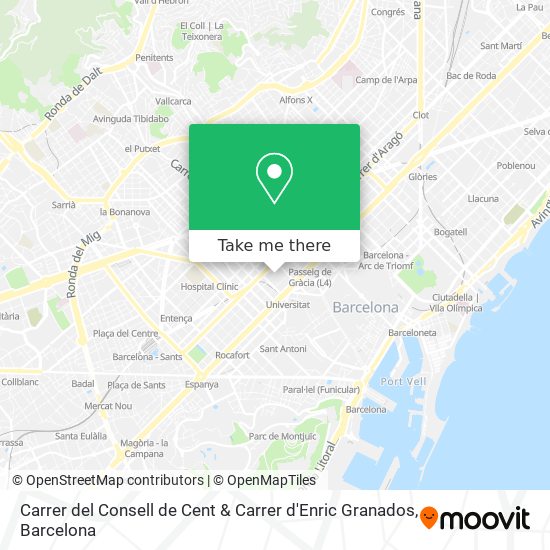 Carrer del Consell de Cent & Carrer d'Enric Granados map