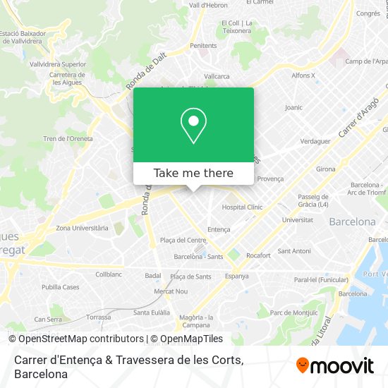 Carrer d'Entença & Travessera de les Corts map