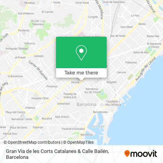 Gran Via de les Corts Catalanes & Calle Bailén map