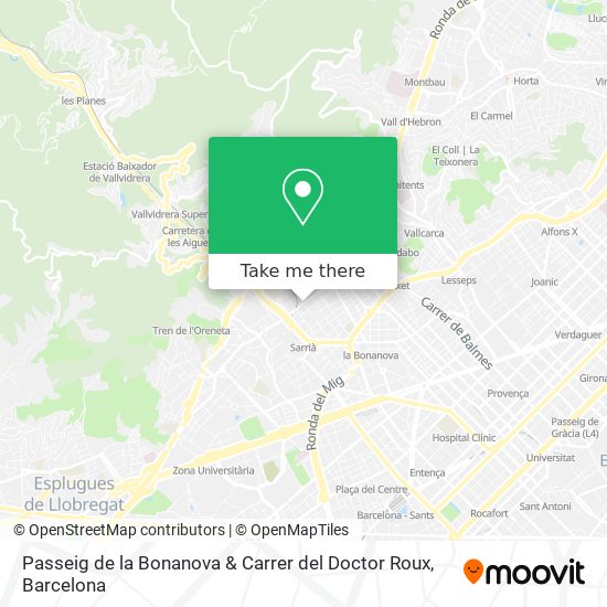 Passeig de la Bonanova & Carrer del Doctor Roux map