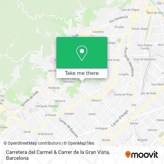 Carretera del Carmel & Carrer de la Gran Vista map