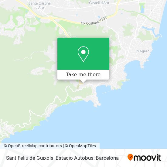Sant Feliu de Guixols, Estacio Autobus map