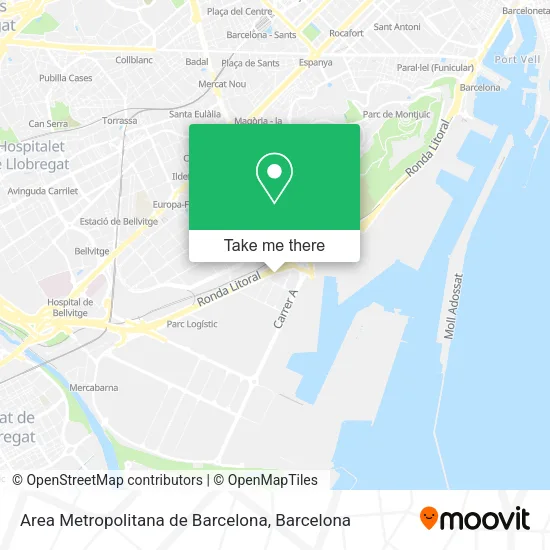 Area Metropolitana de Barcelona map