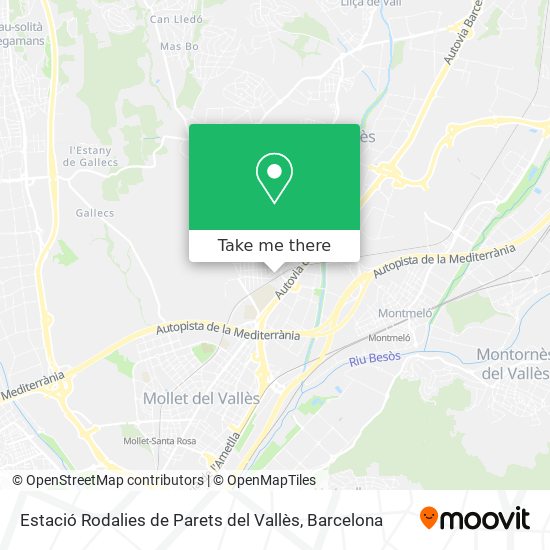 mapa Estació Rodalies de Parets del Vallès