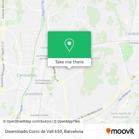 Diseminado Corro de Vall 650 map