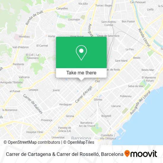 Carrer de Cartagena & Carrer del Rosselló map