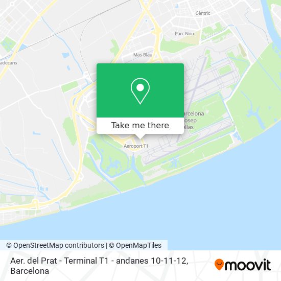 Aer. del Prat - Terminal T1 - andanes 10-11-12 map
