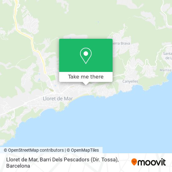 Lloret de Mar, Barri Dels Pescadors (Dir. Tossa) map