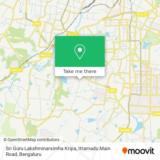 Sri Guru Lakshminarsimha Kripa, Ittamadu Main Road map