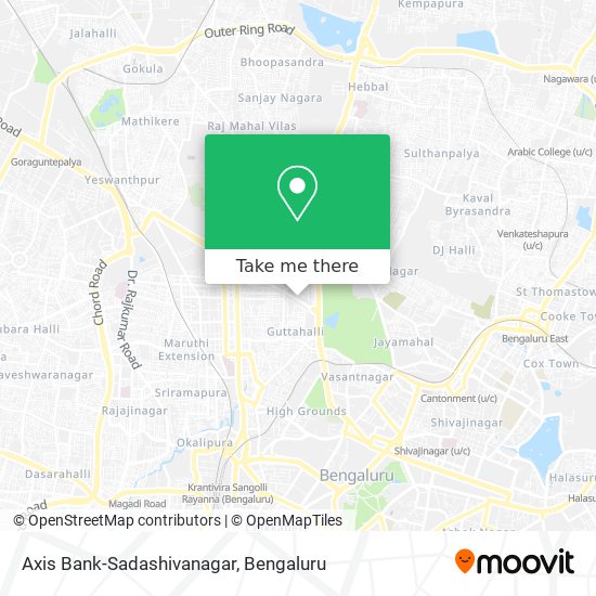 Axis Bank-Sadashivanagar map