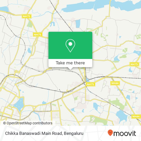 Chikka Banaswadi Main Road map