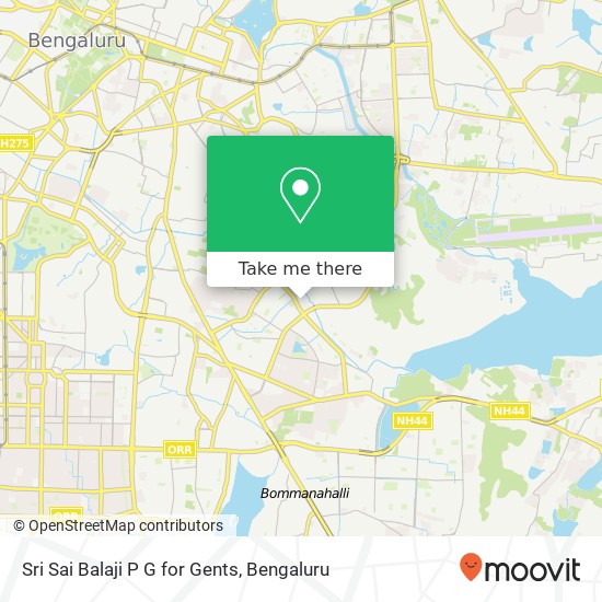 Sri Sai Balaji P G for Gents map