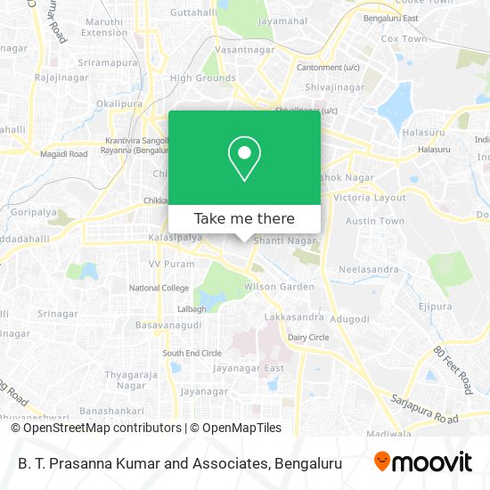 B. T. Prasanna Kumar and Associates map