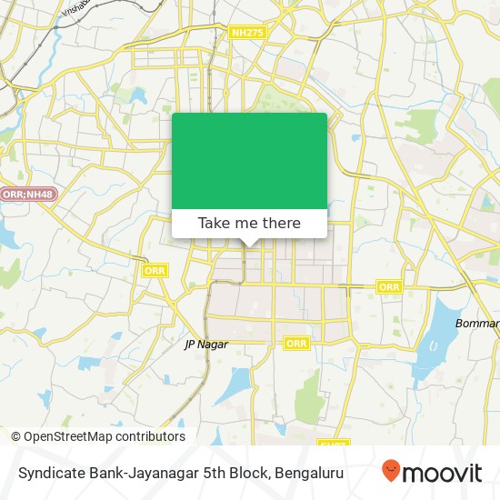Syndicate Bank-Jayanagar 5th Block map