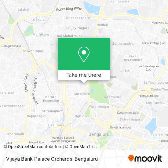 Vijaya Bank-Palace Orchards map