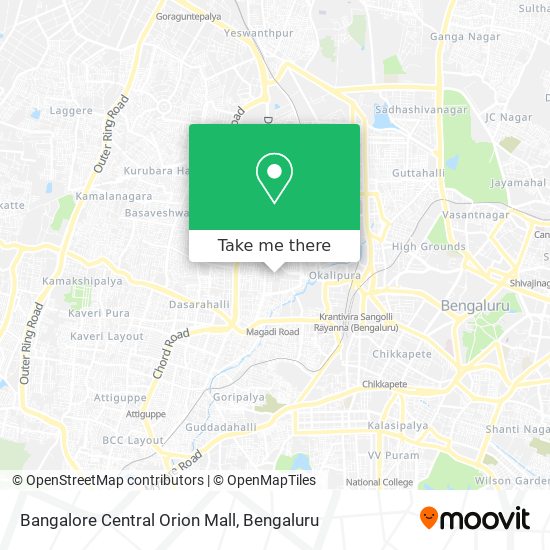 Bangalore Central Orion Mall map