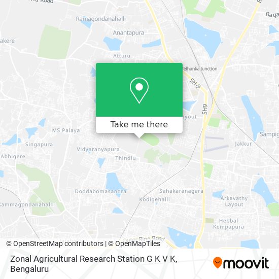 Zonal Agricultural Research Station G K V K map