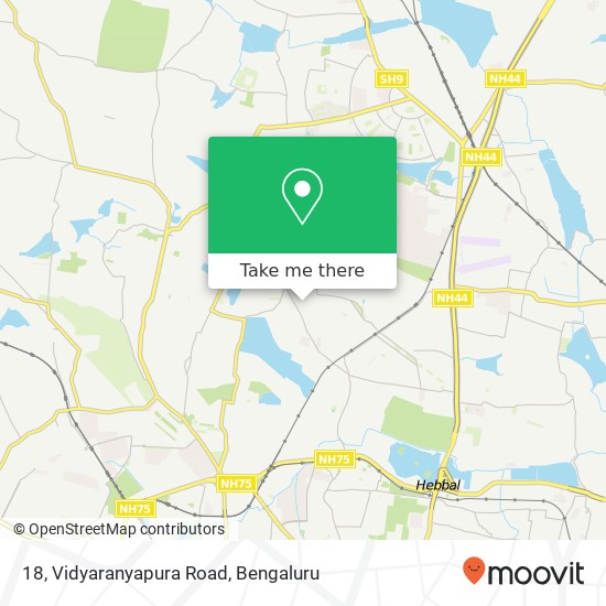 18, Vidyaranyapura Road map