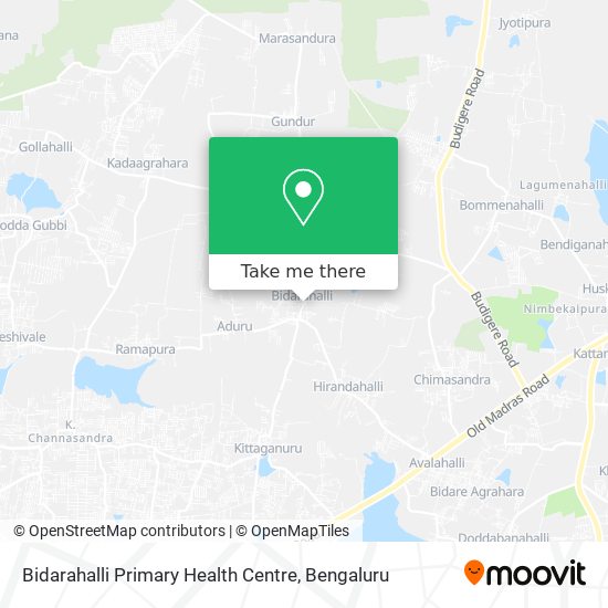 Bidarahalli Primary Health Centre map
