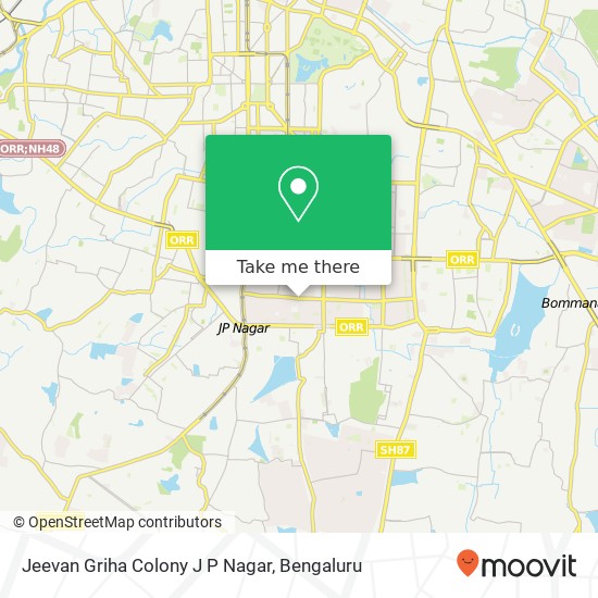 Jeevan Griha Colony J P Nagar map