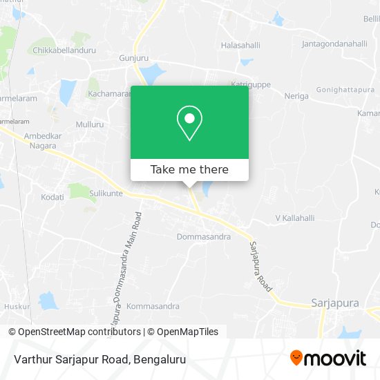 Varthur Sarjapur Road map