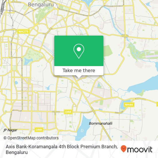 Axis Bank-Koramangala 4th Block Premium Branch map