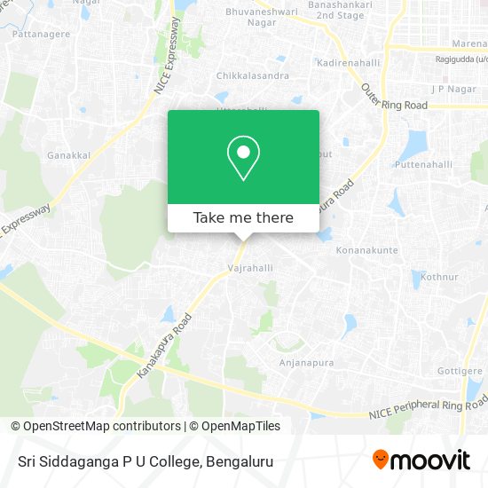 Sri Siddaganga P U College map