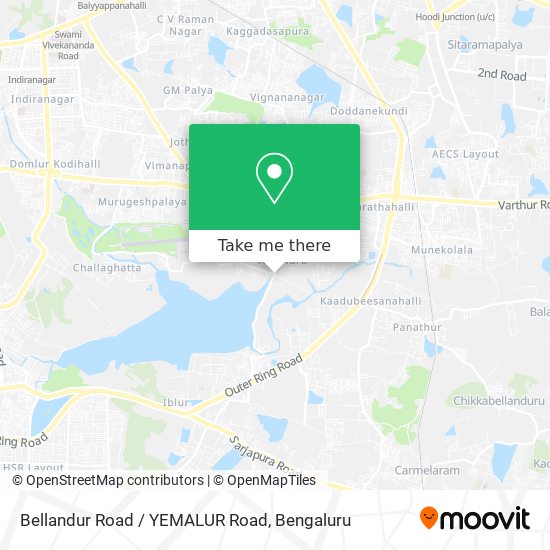 Bellandur Road / YEMALUR Road map