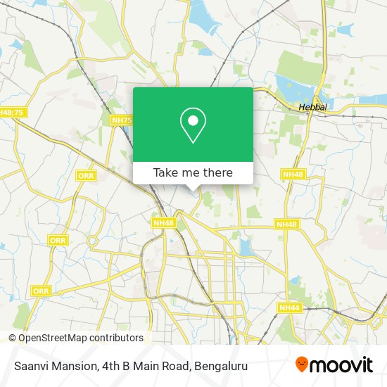 Saanvi Mansion, 4th B Main Road map