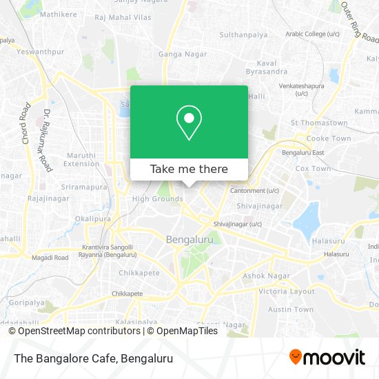 The Bangalore Cafe map