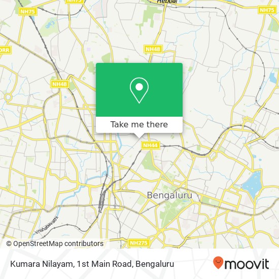 Kumara Nilayam, 1st Main Road map