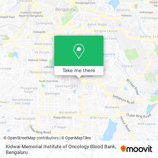 Kidwai Memorial Institute of Oncology Blood Bank map