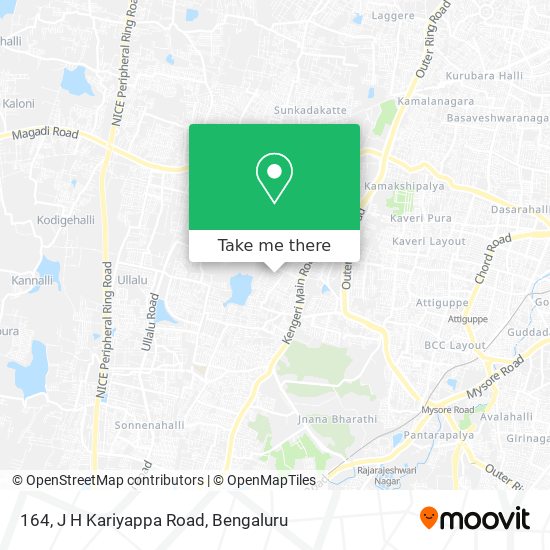 164, J H Kariyappa Road map