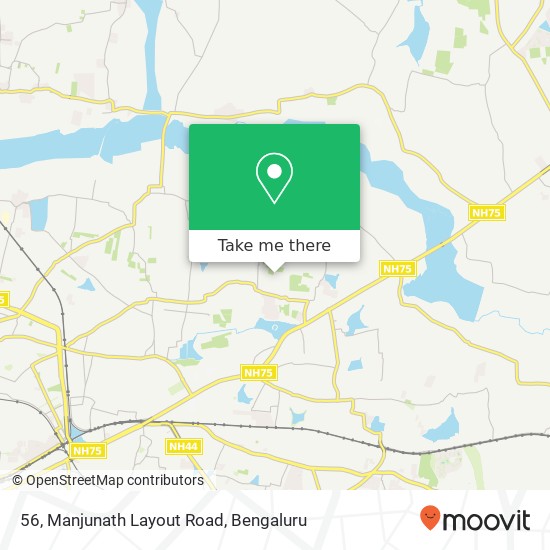 56, Manjunath Layout Road map