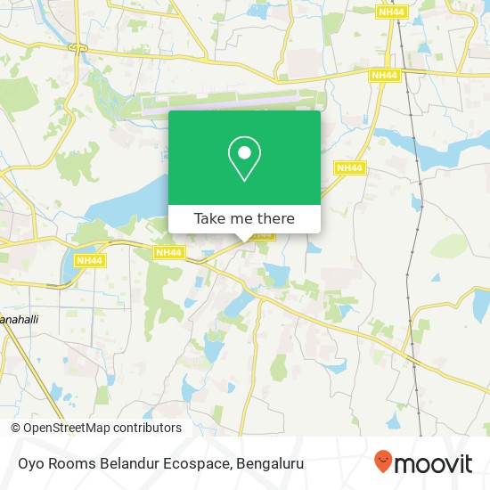 Oyo Rooms Belandur Ecospace map