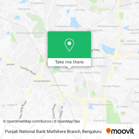 Punjab National Bank Mathikere Branch map