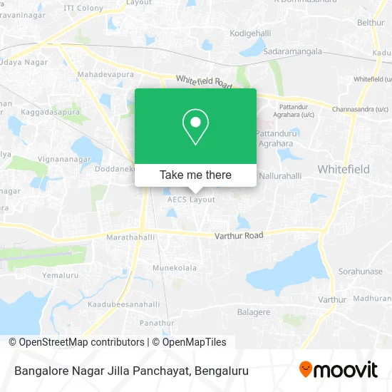 Bangalore Nagar Jilla Panchayat map