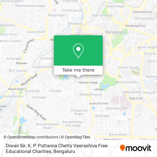 Diwan Sir. K. P. Puttanna Chetty Veerashiva Free Educational Charities map
