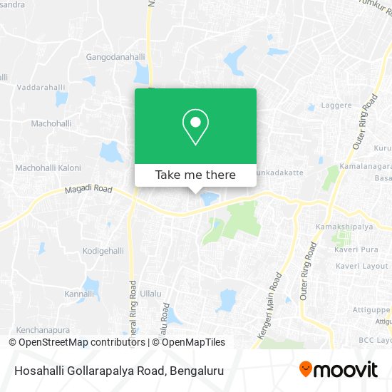 Hosahalli Gollarapalya Road map
