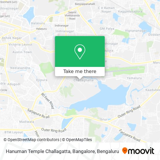 Hanuman Temple Challagatta, Bangalore map