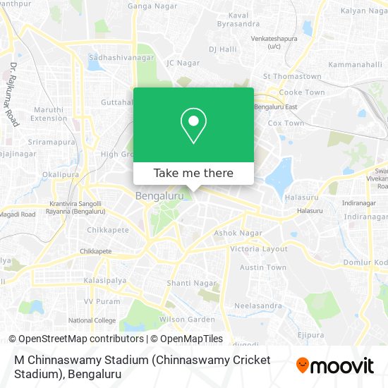 M Chinnaswamy Stadium (Chinnaswamy Cricket Stadium) map